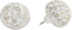 Brilliant Statements Motif Dome Studs Earrings (Clear/Silver) Earring