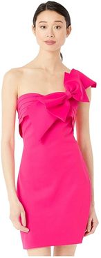 Strapless Bow Mini (Hot Pink) Women's Clothing