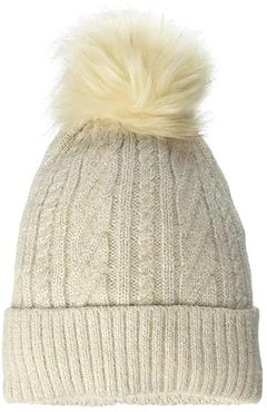 Classic Cable Pom Hat (Oat) Beanies
