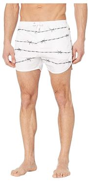 Barbed Wire Swimsuit (White/Grey) Men's Swimwear
