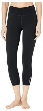 Active Compression 7/8 Tights (Black/Silver) Women's Workout
