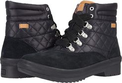 Camp Boot Suede Quilted Nylon WX (Black) Women's Shoes