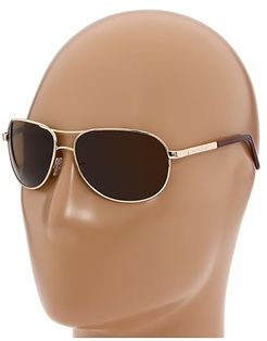 Aviator Polarized (Gold/Brown Polarized Lens) Sport Sunglasses