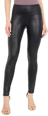 Faux Leather Leggings (Black) Women's Clothing