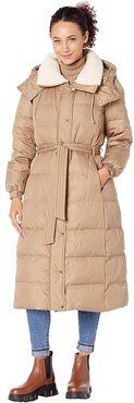 Heavyweight Down Belted Maxi Puffer Coat (Camel) Women's Coat