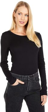 Slim Perfect Long Sleeve T-Shirt (Black) Women's Clothing