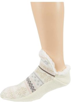 Fair Isle Shearling Shues (Ivory) Women's Slippers