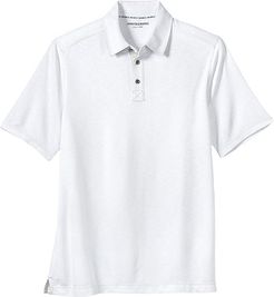 Vintage Slub Polo (White) Men's Clothing