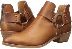 Ray Harness Back Zip (Caramel Antique Pull Up) Women's Pull-on Boots