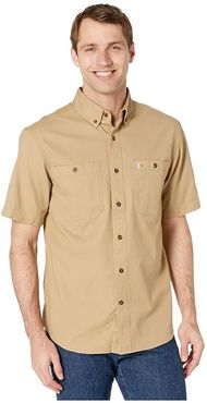 Rugged Flex(r) Rigby Short Sleeve Work Shirt (Dark Khaki) Men's Short Sleeve Button Up