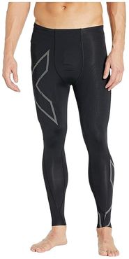 MCS Run Compression Tights (Black/Black Reflective) Men's Workout