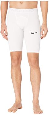 Nike Pro Shorts Long (White/Black) Men's Shorts