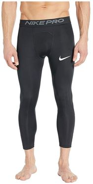 Nike Pro Tights 3/4 (Black/White) Men's Casual Pants