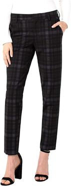 Kelsey Novelty Knit Trousers in Copper/Black Tartan Plaid (Copper/Black Tartan Plaid) Women's Casual Pants