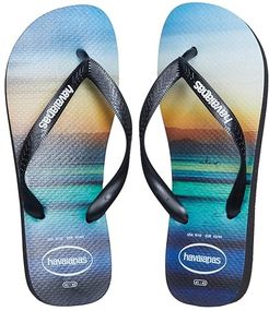 Hype Flip Flops (Black/White/Black) Men's Sandals