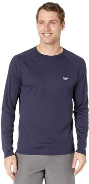 Easy Long Sleeve Swim Shirt (Peacoat) Men's Swimwear