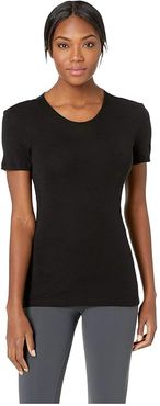 175 Everyday Merino Baselayer Short Sleeve Crewe (Black) Women's Clothing