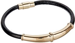 Leather Bangle Bracelet (Black) Bracelet