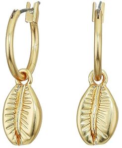 Shell Huggie Earrings (Gold) Earring
