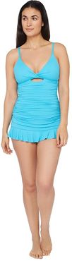 Island Goddess Twist Keyhole Tankini Swimsuit Top (Poolside) Women's Swimwear