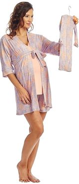 Adalia Maternity/Nursing Mommy Me Five-Piece PJ Set (Boho) Women's Pajama Sets
