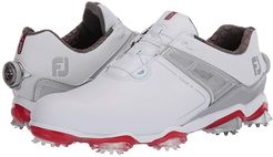 Tour X (White/Grey/Red Trim) Men's Golf Shoes
