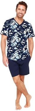 Vincent Short Sleeve PJ (Navy) Men's Pajama Sets