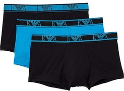 Multipack Monogram 3-Pack Trunks (Black/Pop Turquoise/Black) Men's Underwear