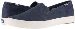 Clipper Washed Solids (Navy) Women's Slip on  Shoes