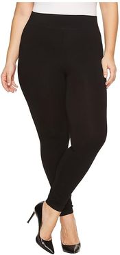 Plus Size Ultra Leggings with Wide Waistband (Black) Women's Casual Pants