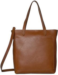 The Medium Transport Tote w/ Inset Zipper (English Saddle) Handbags