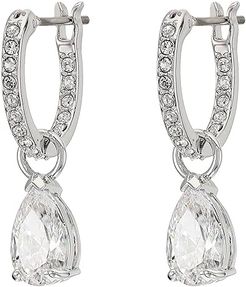 Attract Pear Mini Hoop Pierced Earrings (Silver) Earring