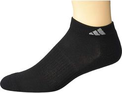 Athletic 6-Pack Low Cut Socks (Black/Aluminum 2) Women's Low Cut Socks Shoes