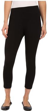 Ultra Capris w/ Wide Waistband (Black) Women's Capri