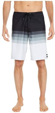 Platinum Stripe Boardshorts (Grey) Men's Swimwear