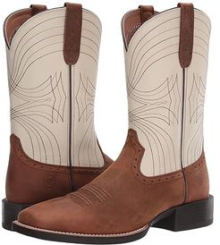 Sport Wide Square Toe (Status Brown/Dover Bank) Cowboy Boots