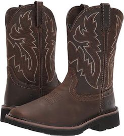 Rancher Wellington Soft Toe (Dark Brown/Rust) Men's Work Boots