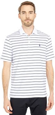 Classic Fit Performance Polo (Pure White Multi) Men's Clothing