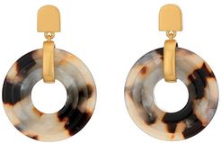 3D Double Drop Earrings (Shell Tortoise) Earring