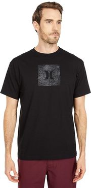 Icon Box Texture Short Sleeve (Black) Men's Clothing