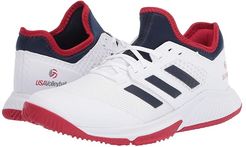 Court Team Bounce (Footwear White/Collegiate Navy/Power Red) Women's Shoes