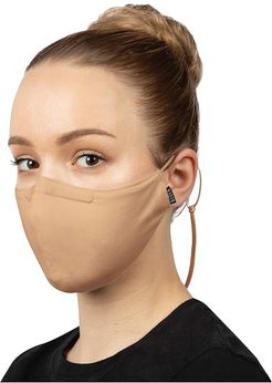Soft Stretch Face Mask w/ Moldable Nose Pad and Lanyard 3-Pack (Sand) Scarves