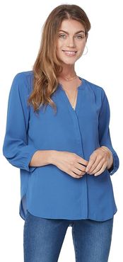 Blouse w/ Pleated Back (Blue Star) Women's Blouse