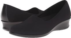 Felicia Stretch (Black/Black) Women's Wedge Shoes