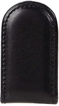 Old Leather Collection - Magnetic Money Clip (Black Leather) Wallet