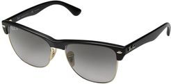 RB4175 Oversized Clubmaster 57mm - Polarized (Black/Grey Gradient) Fashion Sunglasses