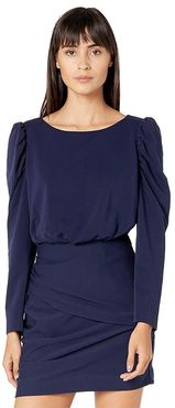 French Terry Dress (Midnight Navy) Women's Clothing