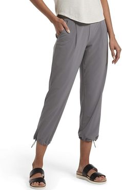 Travel Lightweight Adjustable Hem Cropped Pant (Steel) Women's Casual Pants