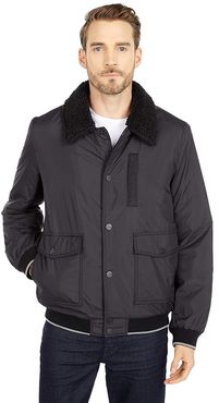 Ethan Bomber Sherpa Jacket (Black) Men's Clothing