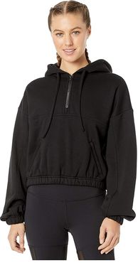 Stadium 1/2 Zip Hoodie (Black) Women's Sweatshirt